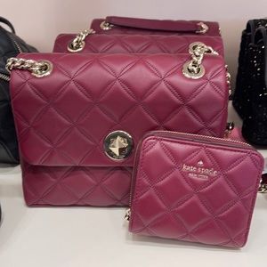 Kate Spade natalia small flap crossbody & SMALL ZIPAROUND WALLET